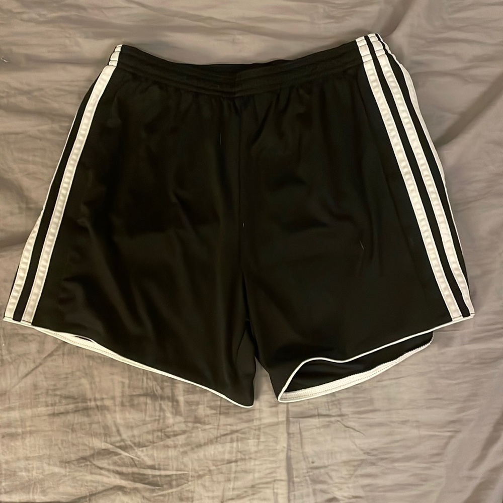 Black Adidas Soccer Shorts (Logo is on back)